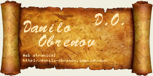 Danilo Obrenov vizit kartica